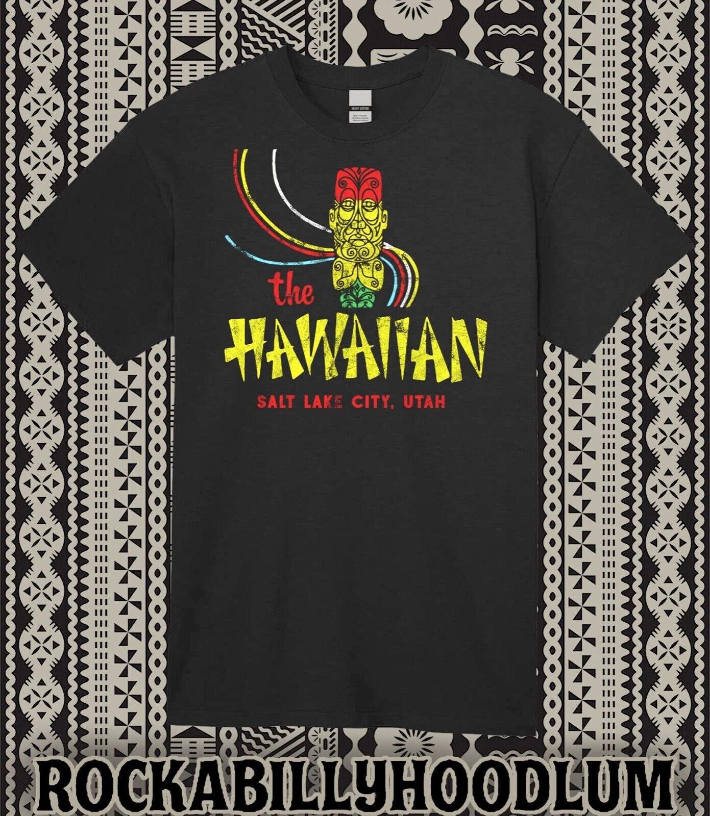 

Retro Tiki T Shirt 100% Cotton Bar Mug Restaurant The Hawaiian Salt Lake City L