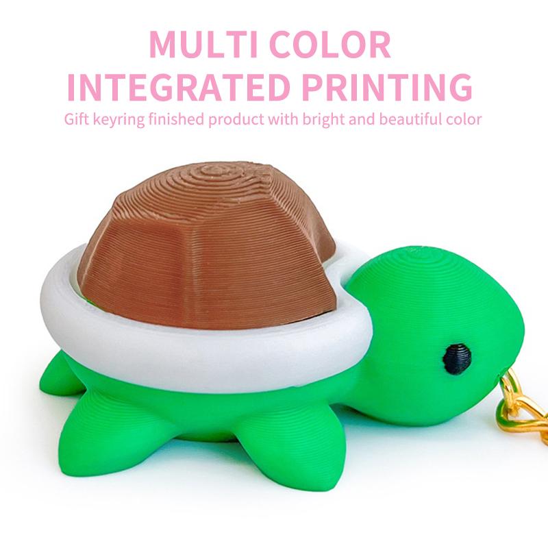 Mini 3D-gedruckte Pilz-Schildkröte Clicker Tastenkappe Drücker Dekompressor Fingerspitzen Stressabbau Entlüftungsspielzeug Lustige Kreative Spielzeuge Geschenke
