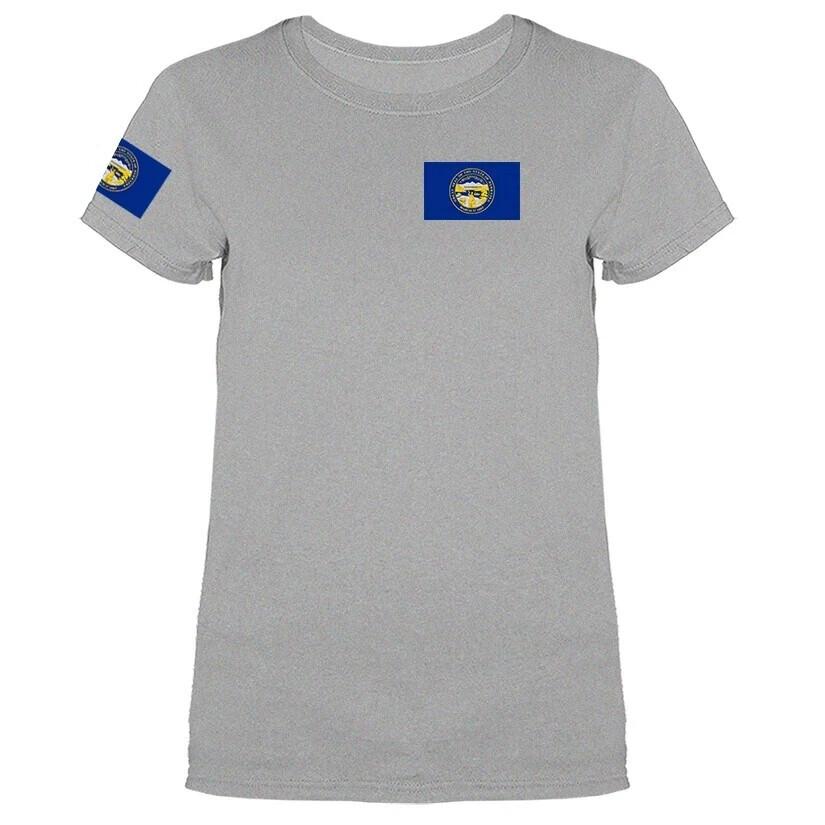 State of Nebraska Flag Crest Women s T-shirt Unisex T-Shirt XXXL
