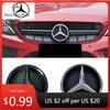 Hot Car Sticker Black Border and Silver Border Decoration for Mercedes Benz W205 C E ML GL GLA CLA 2013-2016 Car Front Grilled S