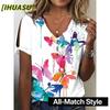 Women's Fashion Casual Short Sleeve V Neck Blouses & Shirts