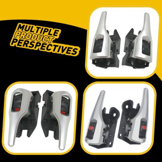 2Pcs ide Door Handle Silver Left Right For 2009-2015 Toyota Corolla Matrix