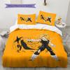 Ropa de cama con patrón de Vegito, Juego de colcha, Funda de colcha, Funda de almohada, Regalo de cumpleaños para el hogar (1 * funda nórdica + 2 * fundas de almohada, sin núcleo)