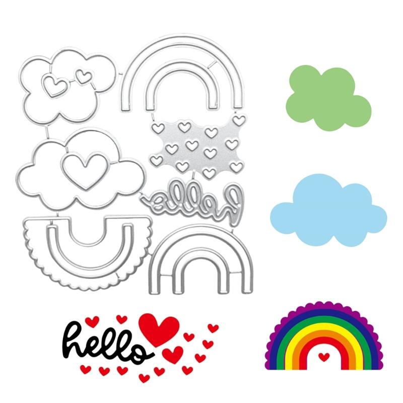Loves Heart Rainbows Metal Cutting Dies for DIY Scrapbook Cutting Die Paper Cards Embossed Decorative Art Crafts