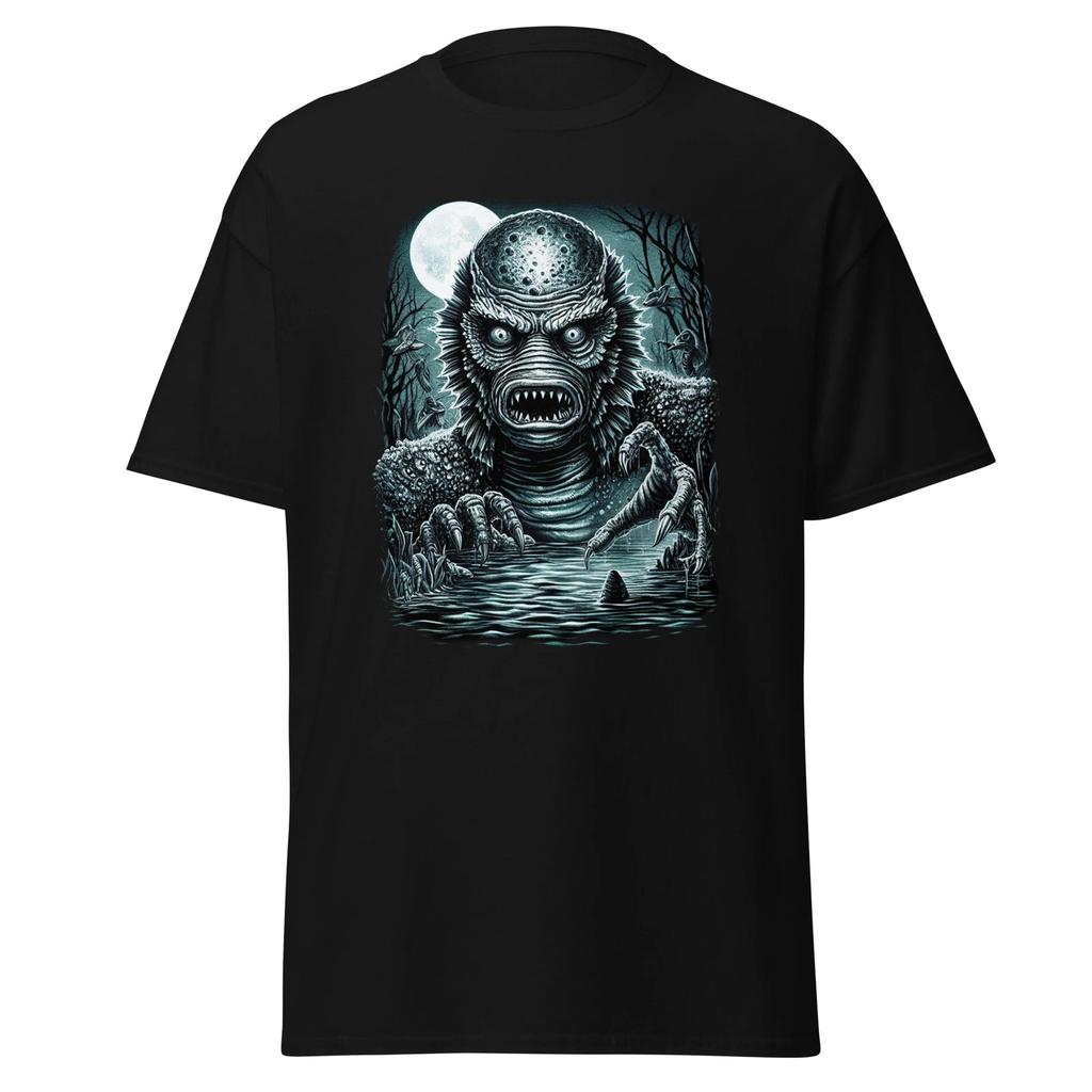 Men's and Women's T-shirts Creature from the Black Lagoon T-Shirt - Dive into Retro Horror Fashion