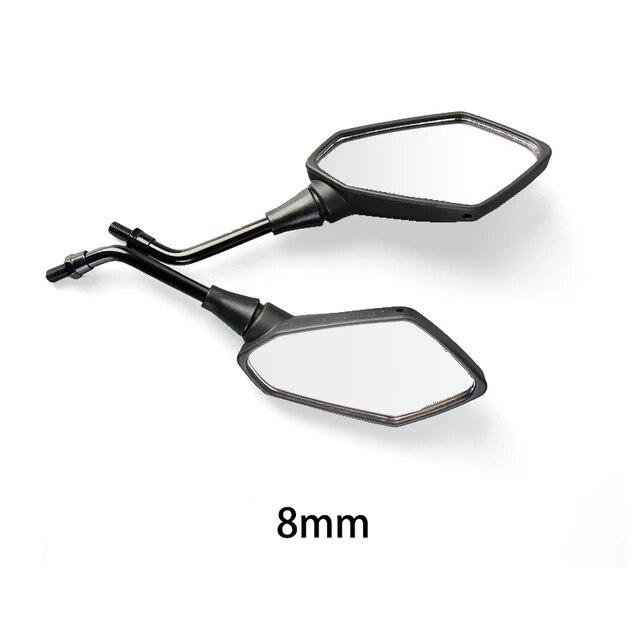 2Pcs/Pair Universial 8mm 10mm Motorcycle Mirror Scooter E-Bike Rearview Mirrors Electromobile Back Side Convex Mirror