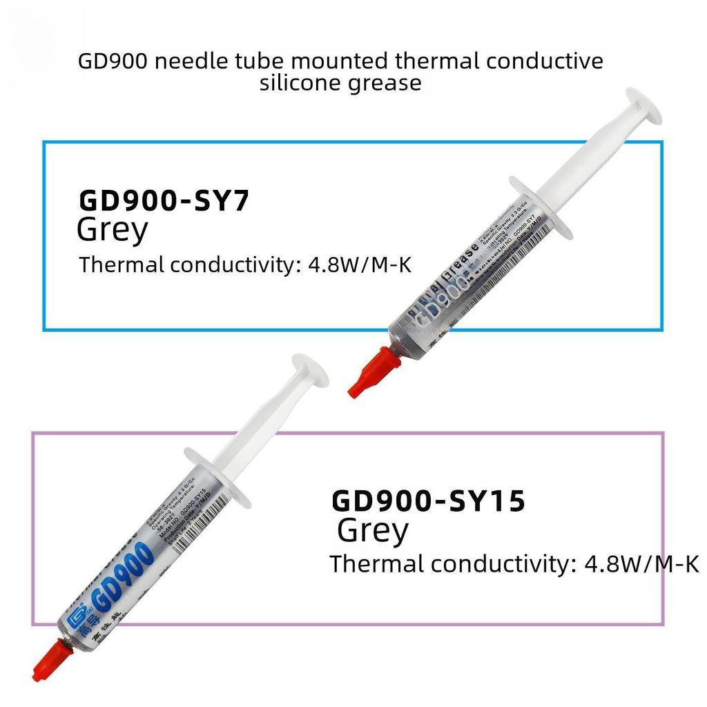 GD900 Thermal Grease: High Conductivity Silicone Paste for CPU/GPU, Available In 1/3/7/15/30g