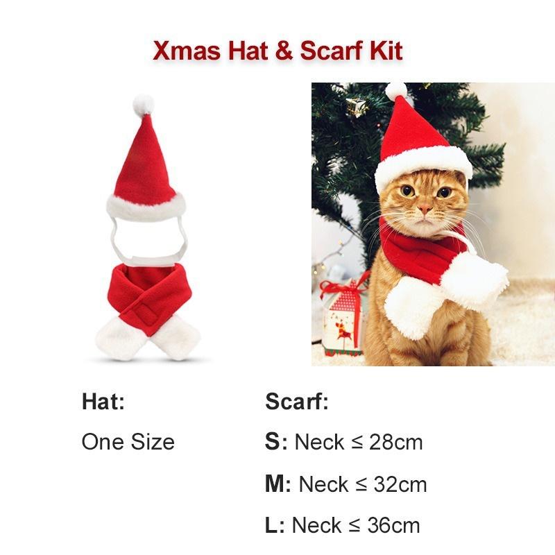 Costumi di Natale per cani e gatti domestici, divertenti costumi da Babbo Natale per cani e gatti, vestiti caldi invernali in cotone per cani, divertenti e carini