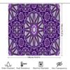 Purple And White Waterproof Shower Curtain With Unique Geometric Pattern Bath Decor For Modern Bathroom