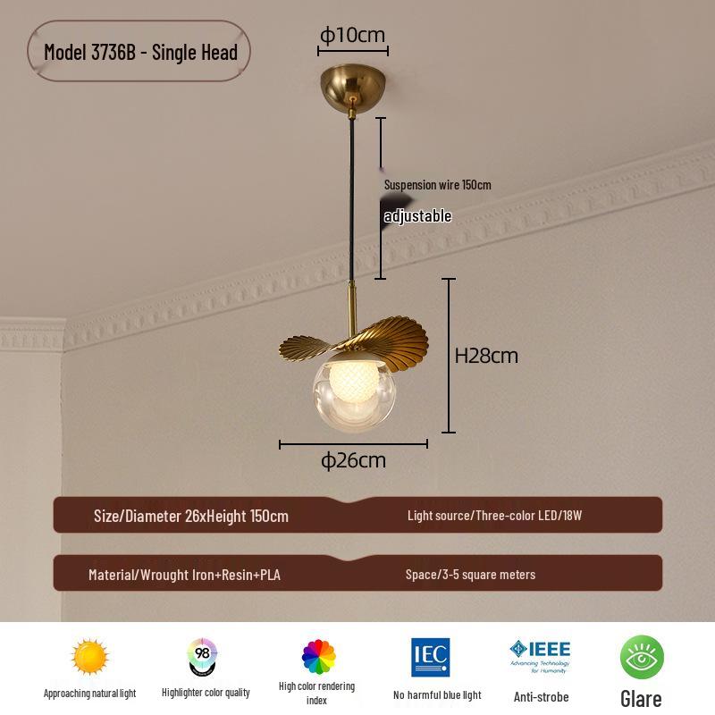 Винтажная люстра: Художественный ретро-светильник для столовой, гостиной или спальни