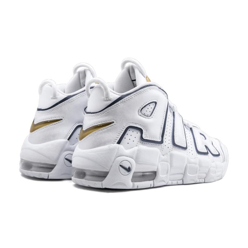 Nike Air More Uptempo White Midnight Navy GS Sneakers 415082-109