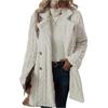 Women's Comfortable Casual Suit Collar Double-breasted Mid-length Plush Coat