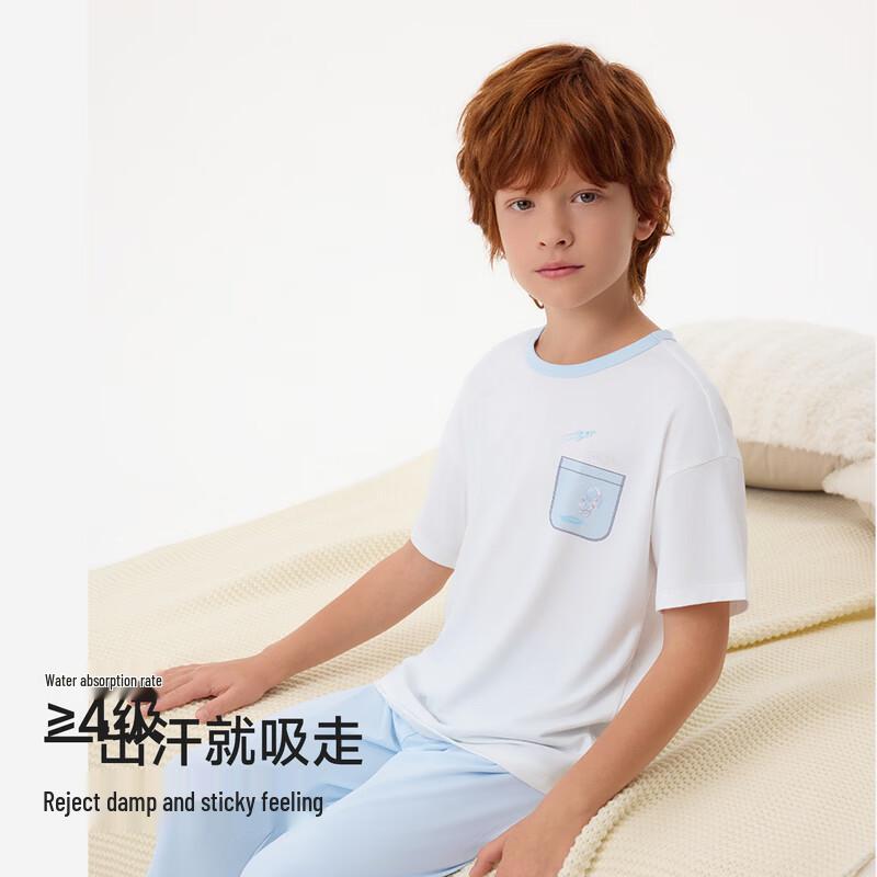 YEEHOO Boys' Starry Blue Summer Pajama Set