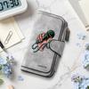 Fashion Handheld Mic Pattern Long Wallet Forever Multi Card Slot Zipper Purse
