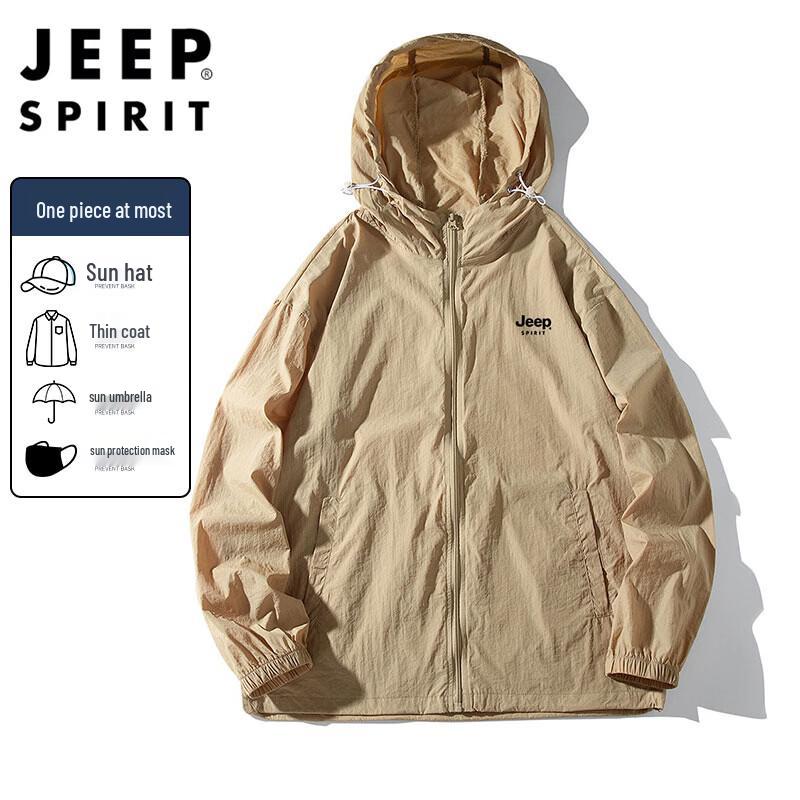 JEEP SPIRIT Unisex Ice Silk Quick-Dry Sun Protection Jacket