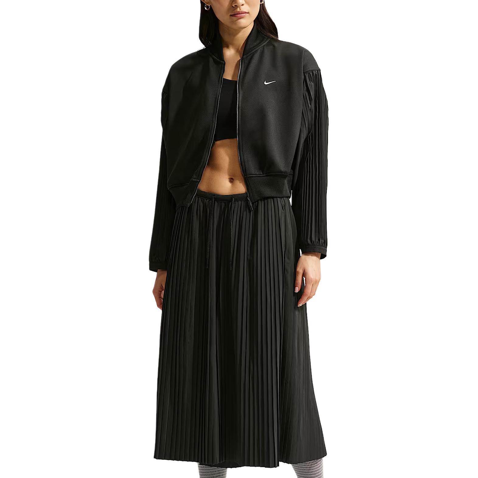 Nike Sportswear Zipper Loose Spliced Long Sleeve Jacket Women Jackets IQ0437-010 S