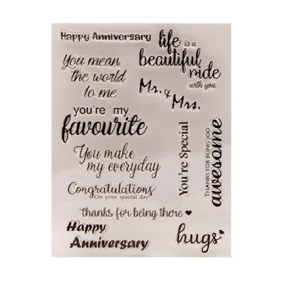 Segensworte Transparenter Stempel Klarer Stempel Siegel Glückwünsche Silikonstempel für Foto Scrapbooking Dekorationen