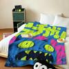Art Zine Punk K Throw Soft Warm Flannel Fleece Throw Blanket for Sofa Bed Travel Home