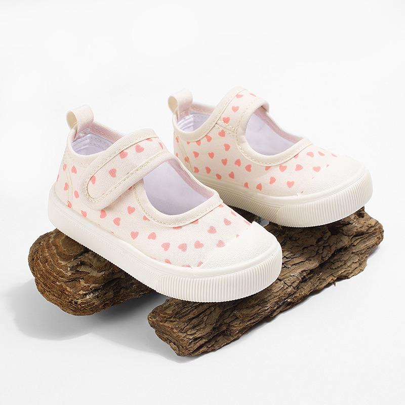 Anti-slip Shoes, Versatile and Casual Girls Shoes, Soft-bottomed Canvas Shoes 20 бежевый