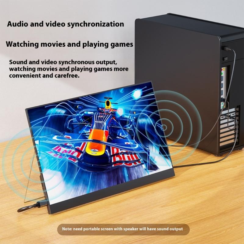 USB C To  Converters Video Cable 4K@60Hz Touch Control Enableds For Portable Monitors VR Gaming Devices