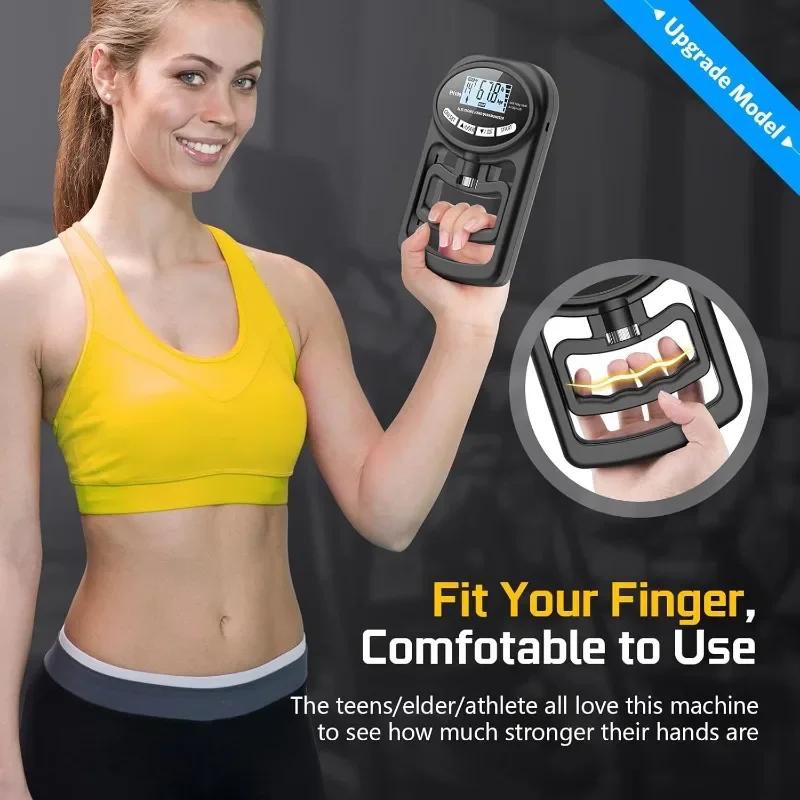 Electronic Grip Strength Tester 180kg Finger Gripper Strength Trainer With LCD Screen For Forearm Training Fitness Equipment