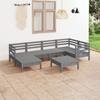 VidaXL Solid Pine Wood Garden Lounge Set 7 Pcs Patio Furniture Outdoor Furniture Terrace Furniture Set 3082961