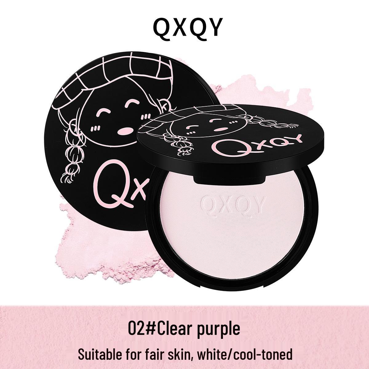 

QXQY Velvet Long-Lasting Waterproof Makeup Powder - Soft Focus, Oil Control, Large Capacity, QX8827 18g