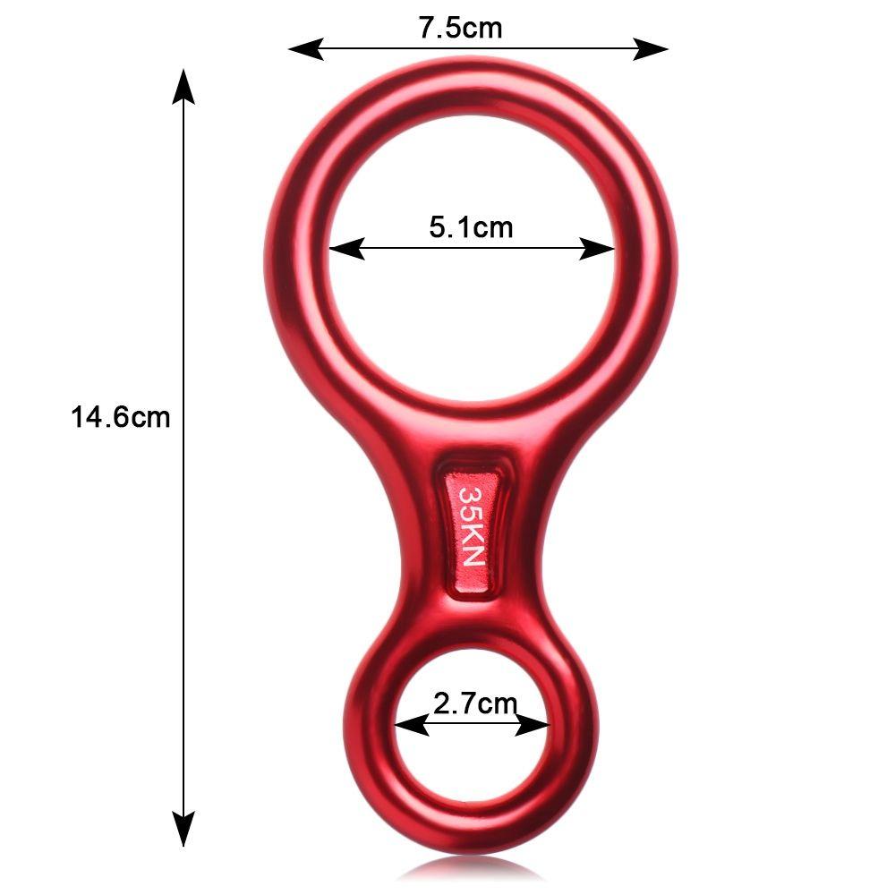 Abseilgerät zum Klettern, 35 kN, Abbildung 8, Wortseil, Abseilgerät, Kletterring, Downhill, Acht-Ring-Getriebe, Klettergerät, Ausrüstung