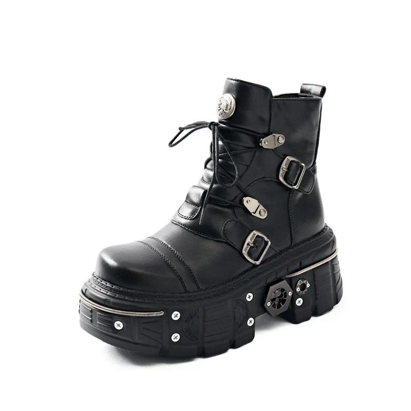 Platform New European And American Style Goth Style Locomotive Platform Sneakers Punk Boots Women