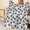 Plush Flannel Throw Blanket with Simple Leaf Pattern Soft Cozy Warm, Ideal for Bedroom Single Use, Home Casual, Halloween & Christmas