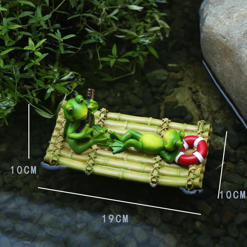 Frog Duck Resin Figurine: Miniature Floating Decoration for Home and Garden