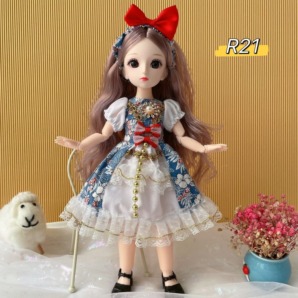 1 Set Attractive Eyes 30cm Bjd Doll with Clothes Princess Makeup Ball Joint Doll  Toddler