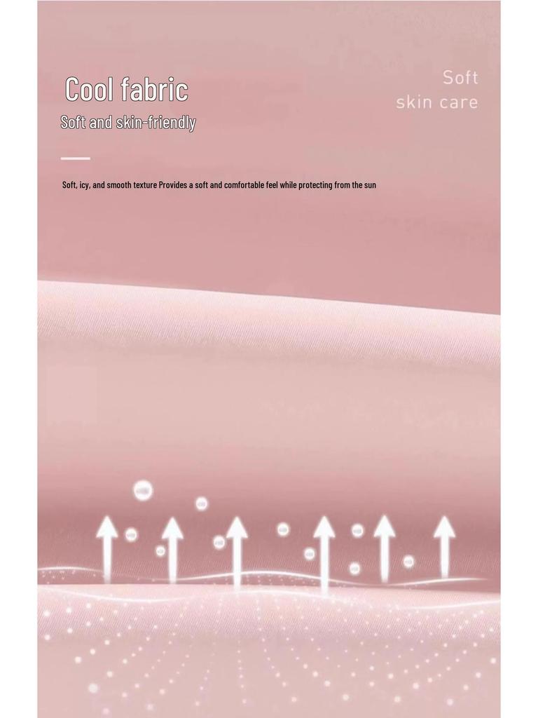 Eisseide Damen UV-Schutz Fingerlose Handschuhe - Atmungsaktiv, Dünn, Verlängert für Sommerliches Autofahren