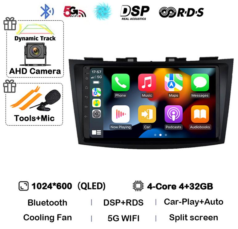 

Android 14 Carplay Auto Car Radio For Suzuki Swift 4 2011 2012 2013 2014 2015 2016 Multimedia Video Player Audio GPS Stereo WIFI