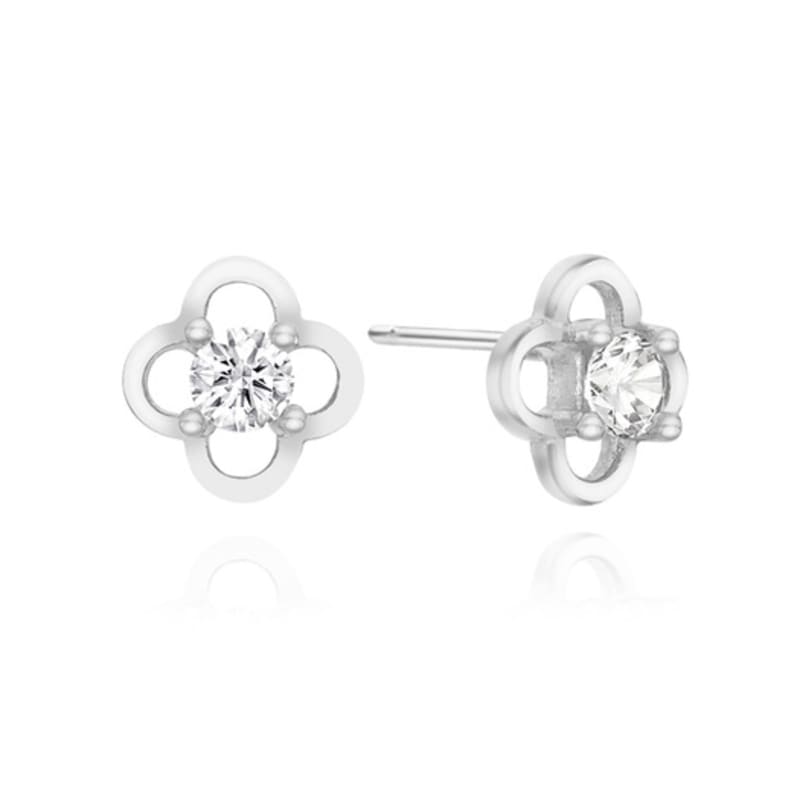 engbrox Line Flower Cubic Earring