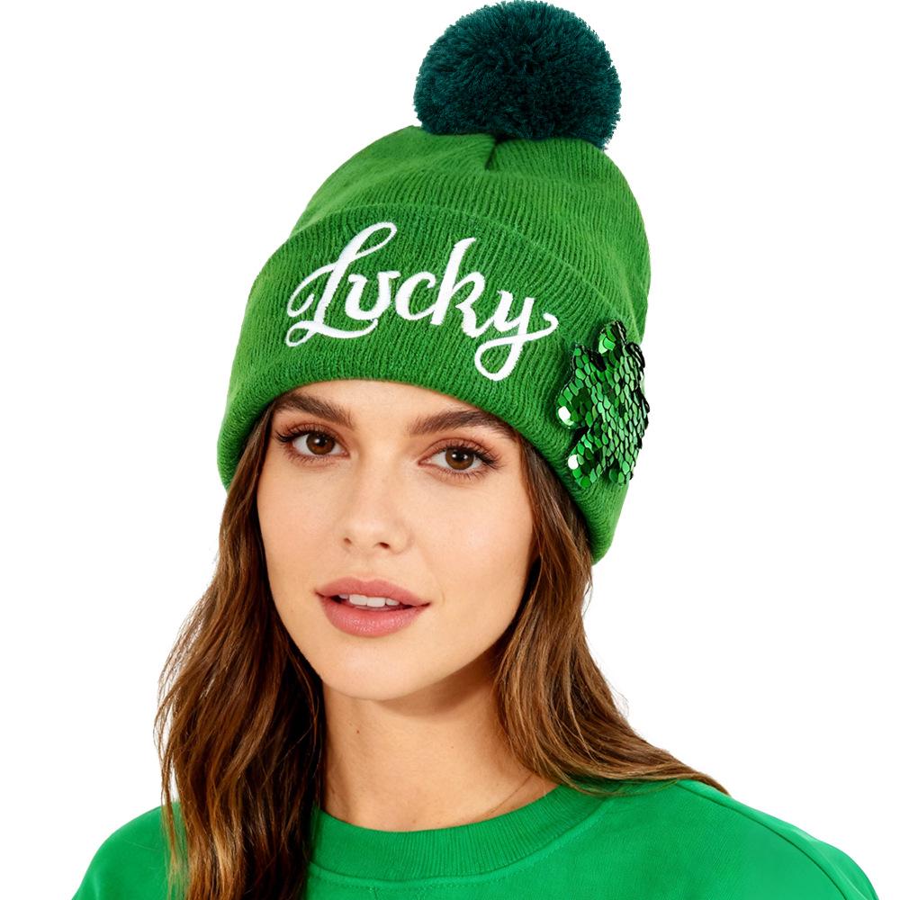New Irish Embroidered Green Wool Hat for St. Patrick's Day Party Costume