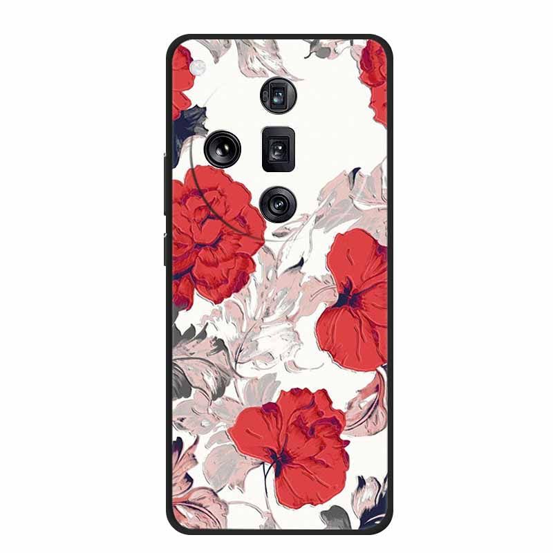 3D Emboss Case For OPPO Find X7 Ultra Phone Case Relief Black Silicone Soft Back Cover Coque For OPPO Find X7 Ultra Cases Fundas