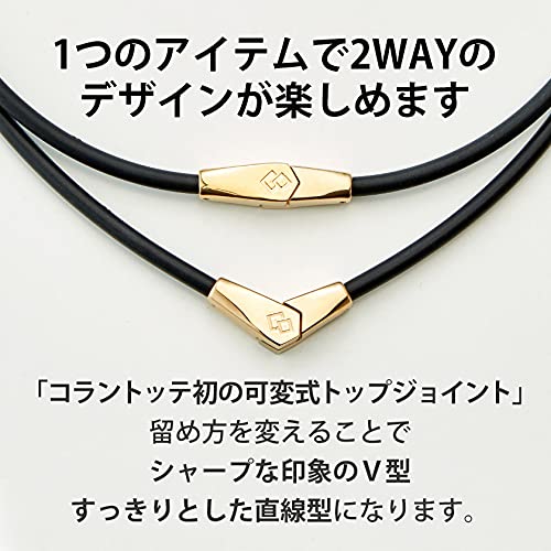 [Colantotte Original Gift Wrapping Included] Colantotte Magnetic Necklace ALT Necklace Limited Edition Gift Set (Black x Gold, Size M) Authentic