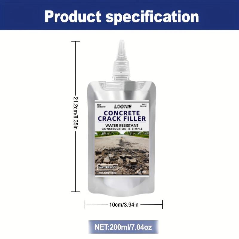 Quick-drying Self-leveling Concrete Repair Adhesive | Joint Sealant for Wall/roof/floor Leakproof Material Outdoor Tiles