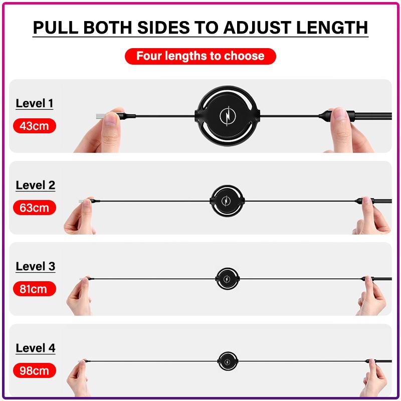 Car Mounted Telescopic Three In One Mobile Phone Charger For Opel Astra H G Corsa Insignia Astra Antara Meriva Zafira Interior