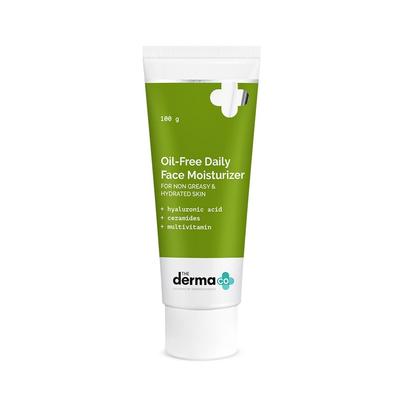 Derma Co Ölfreie tägliche Gesichtsfeuchtigkeitscreme | Mit Hyaluronsäure, Ceramiden & Multivitaminen | Für nicht fettende & hydrierte Haut | Langanhaltende Feucht