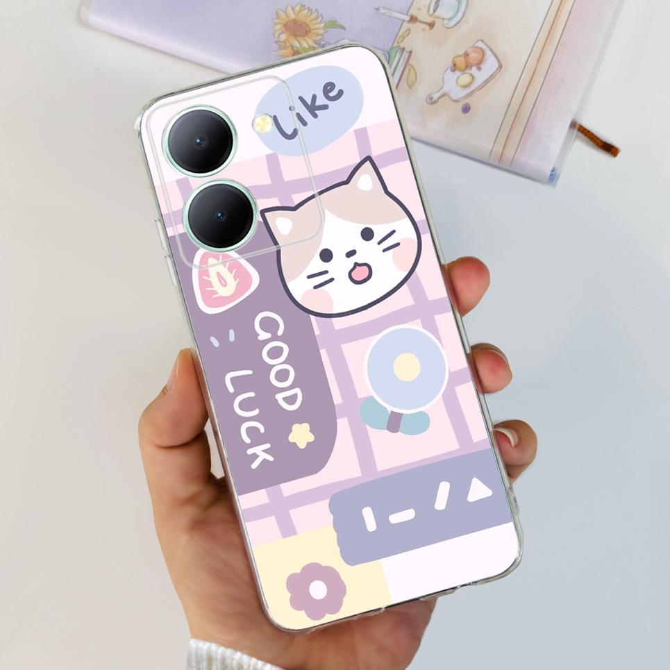 Silicone Soft Back Cover For Vivo Y27s Case For Vivo Y27s V2322 Phone Coques CoverVivo Y78 Y78M Coque Funda Women Fashion New