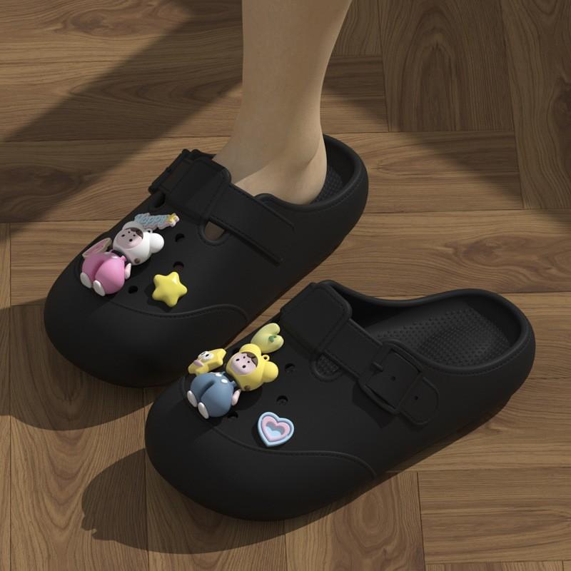 Flower Dotted Eva Slipon Shoes For Women And Men Summer Casual Nonslip Waterresistant Footwear