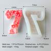 DIY Digital Shape 2 3 7 9 Silicone Candle Mold Lily Peony Rose Flower Number Plaster Molds Arabic Number Resin Decoration Mould