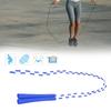Beaded Segmented Jump Rope Adults Children Sports Exercise Skipping Rope (Blue   White)