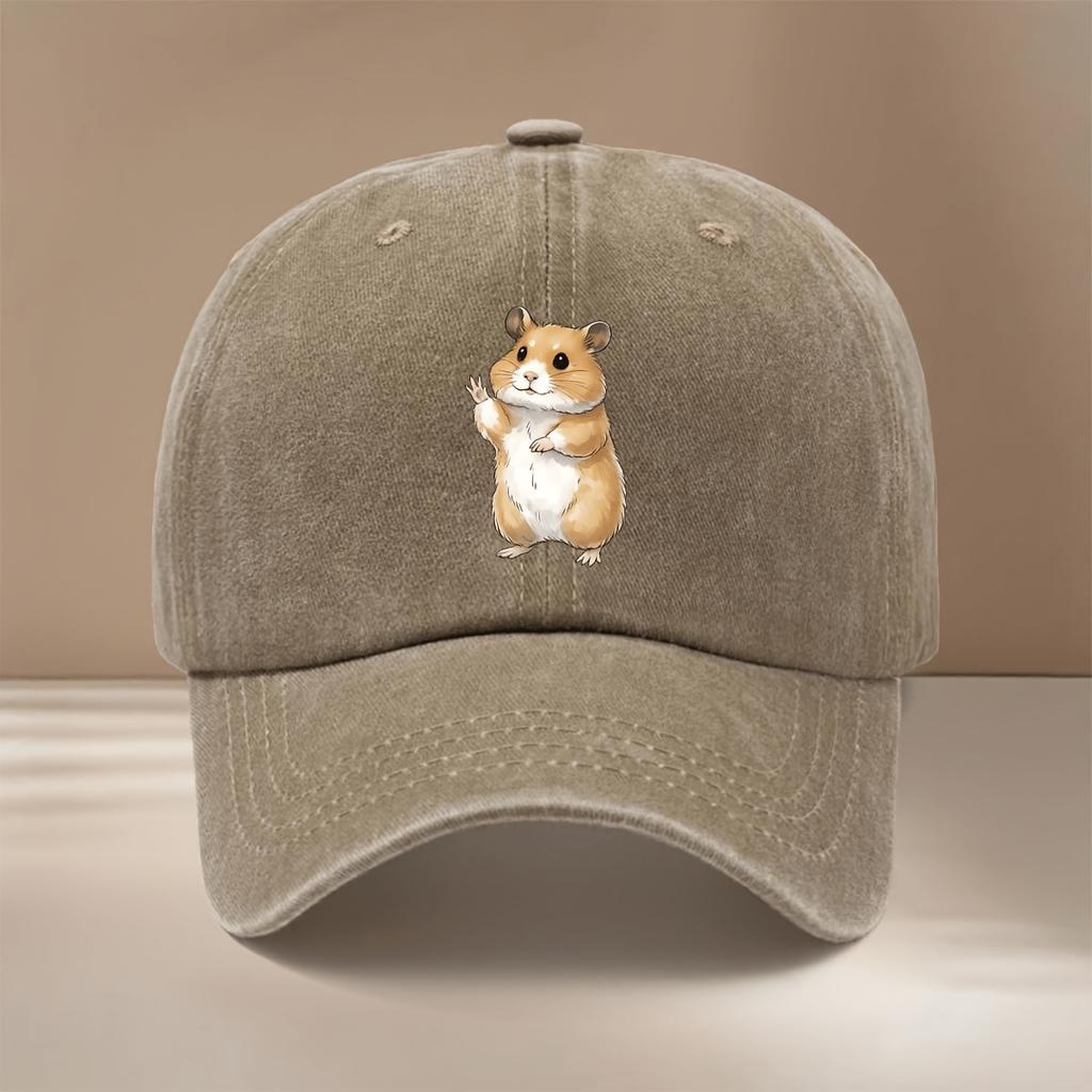 Hamster Muster Baseballkappe verstellbare Größe Schirmmütze Herren und Damen gleicher Stil einfache trendige Kappe mit gebogenem Schirm
