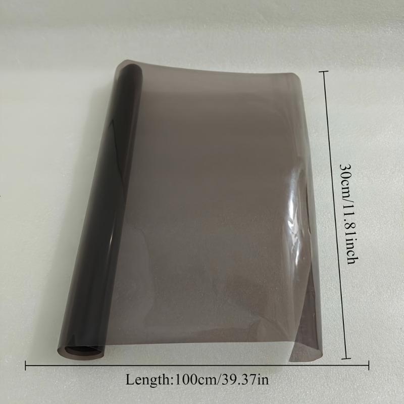 Light Smoke Headlight Film - Glossy TPU Taillight Wrap for Car Transparent Light Black Tint w/UV Protection & Scratch Resistance