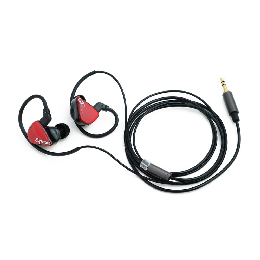 qdc SUPERIOR Vermilion Red [Earphones with 10mm single full-range dynamic driver] Coaxial dual magnetic circuit & dual cavity structure IEM2pin connec