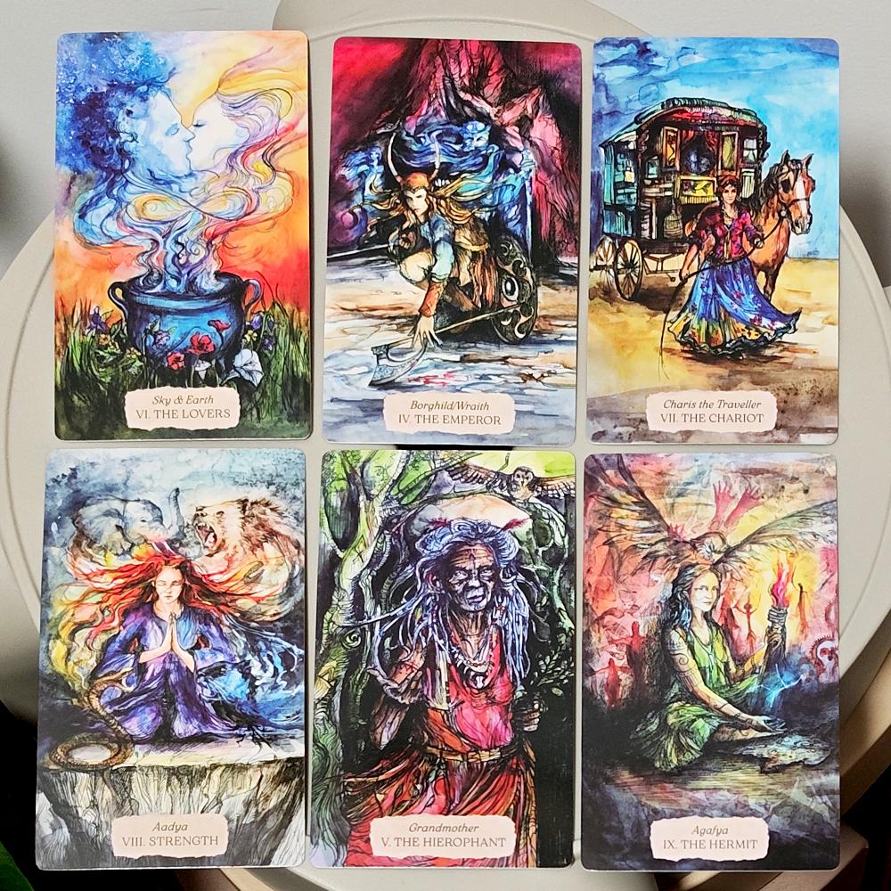 12*7cm Bonestone & Earthflesh Tarot Deck – A Journey Through Myth, Mysticism, and Sacred Landscapes