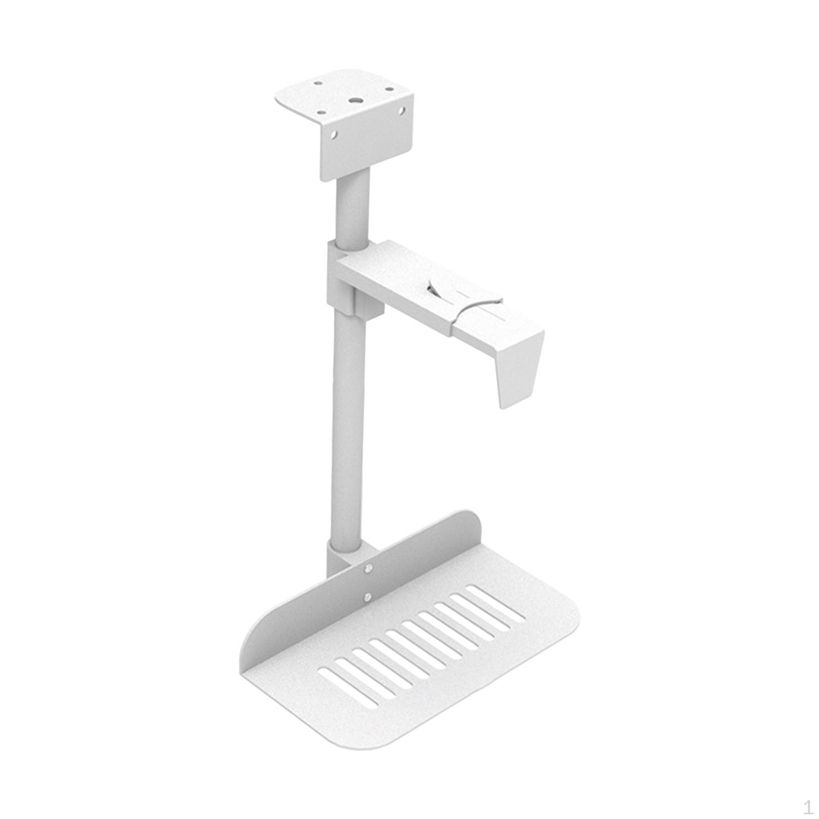 

ЦП під кронштейном для кріплення на столі, що обертається на градус, аксесуар, сталь, легке встановлення, регульований комп’ютер білий